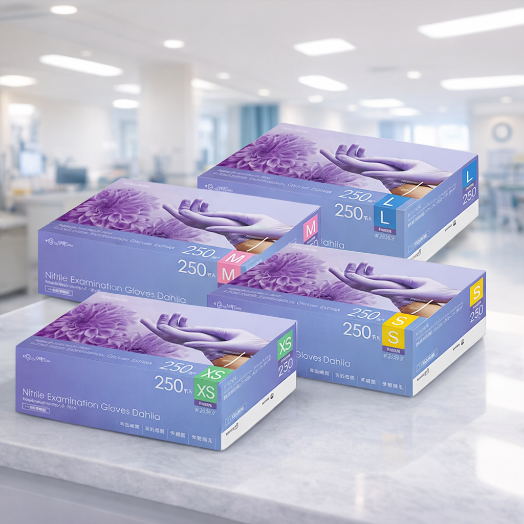 検査検診用ニトリルグローブ ダリア