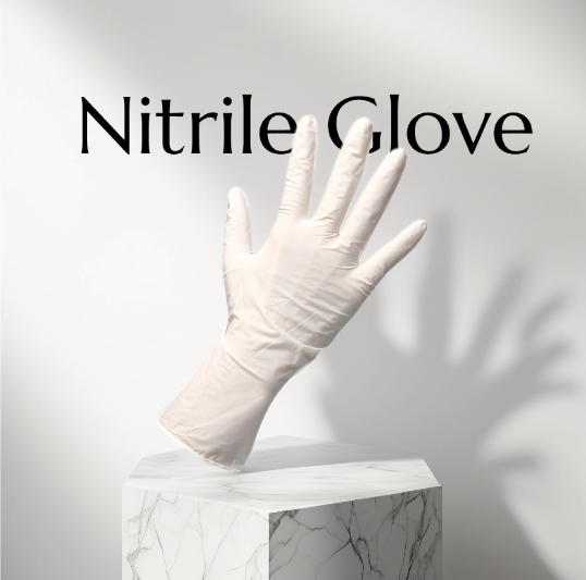 ニトリルグローブ KW ホワイト 使用イメージ